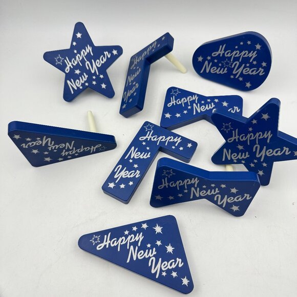 Happy New Year Party Blue Cone Hats ~ Noisemakers ~ Blowouts ~ Horns BUNDLE 56+ - Picture 5 of 7